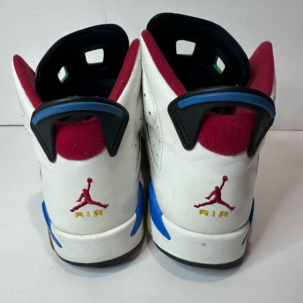 Jordan 6 Kids White and Red Sneakers - Picture 4 of 8